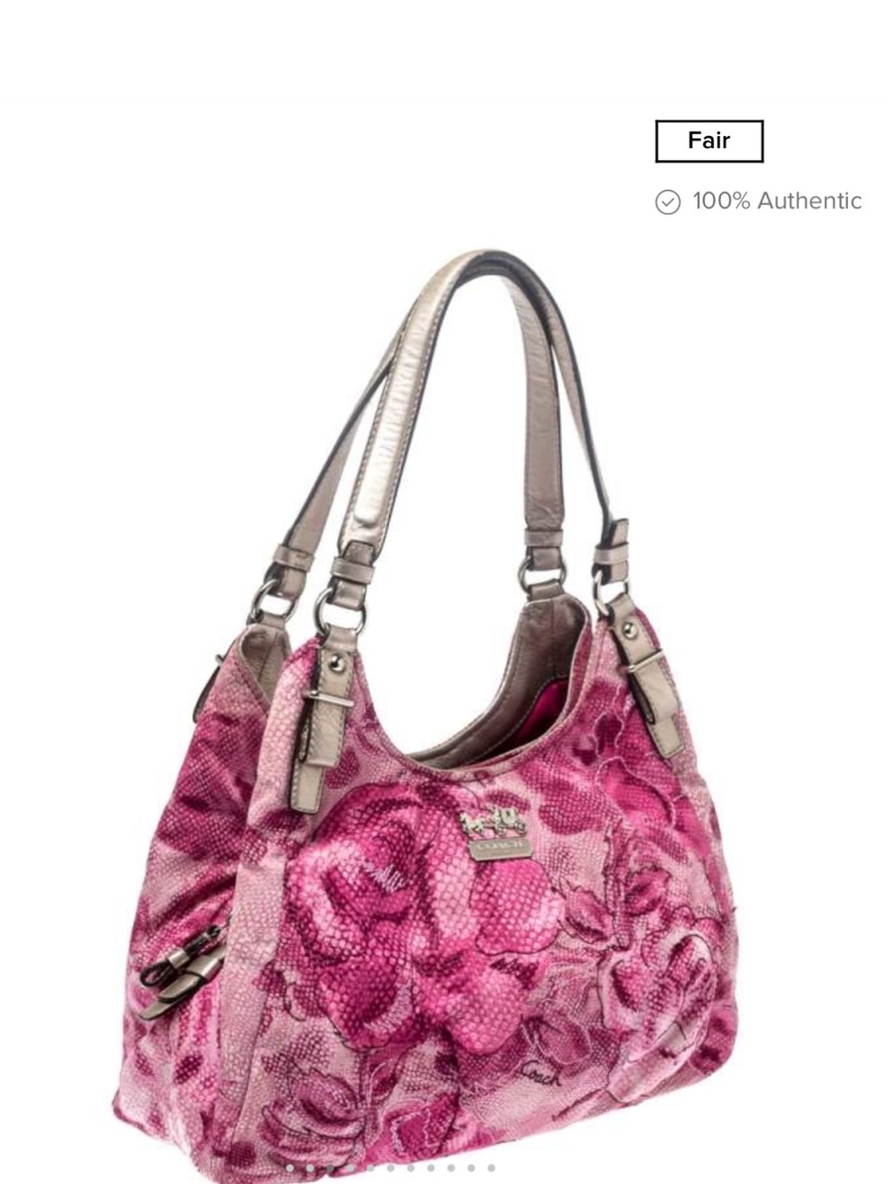 Coach Rare Limited Edition Madison Floral Rose Maggie Hobo/ Shoulder Bag EUC - Picture 3 of 16